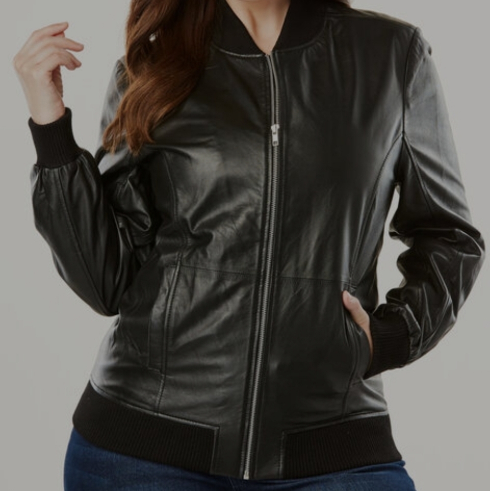 Leather Bomber Jacket